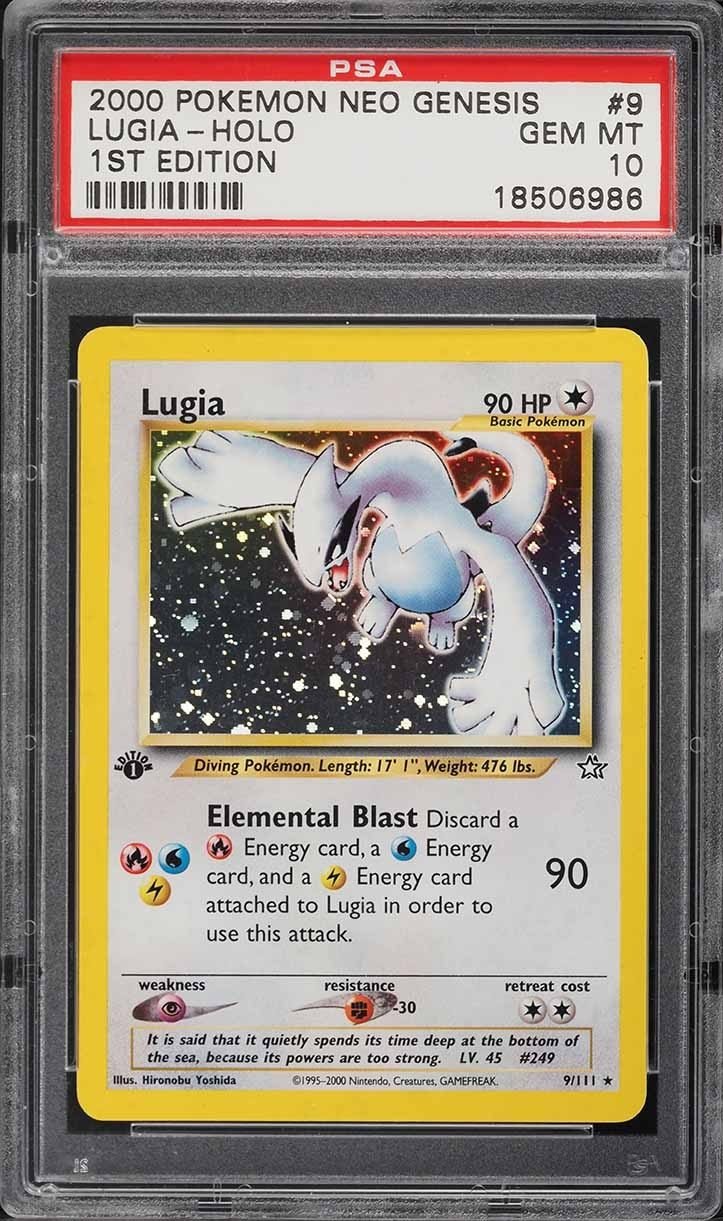 2000 Lugia Neo Genesis 1st Edition PSA 10